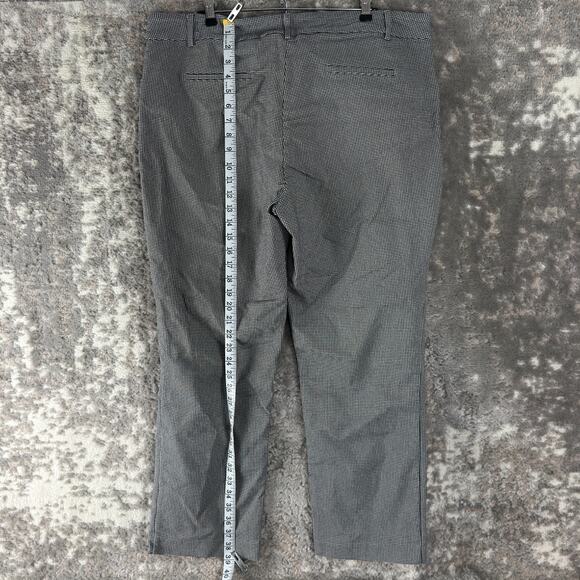 Hilary Radley Size XXL Houndstooth Flat Front Straight Leg Stretch Pants - Picture 2 of 9